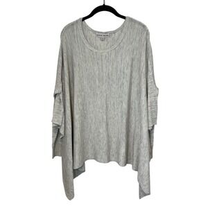 Knox Rose Womens Plus Size Lightweight Knit Sweater‎ Open Sides Oatmeal Size 1XL